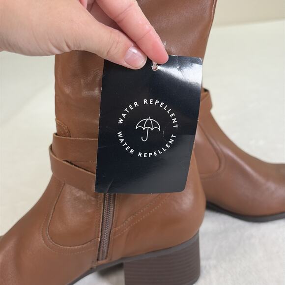 NWOT Naturalizer Denny Over-The-Knee Womens 9.5M Brown Leather Boot Bnfts Chrty - Picture 8 of 16